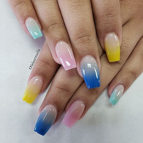 NAILS Multicolour Nails, Manicures Designs, Color Powder, Nails Designs, Nails Design, Nail Manicure, Boss Babe, Fun Nails, Nail Ideas