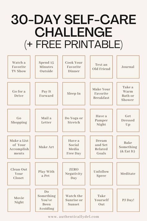 self-care challenge printable 30 Day Happiness Challenge, 30 Day Self Care Challenge, 30 Day Self Care, Self Care Challenge, Happiness Challenge, Feel Happier, Care Quotes, Friends Tv Show, Self Care Activities