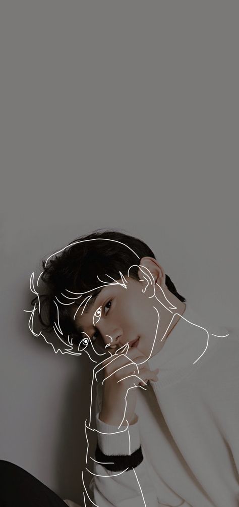 Exo Chen Fanart, Exo Line Art, Jongdae Aesthetic, Do Exo Aesthetic, Exo Chen Wallpaper, Kpop Lockscreen Aesthetic, Exo Aesthetic Wallpaper, Chen Aesthetic, Chen Wallpaper