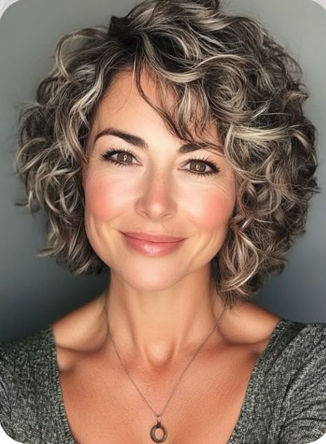 Short Super Curly Hair, Short Curly Bob Hairstyles Over 50, Curly Hair Women Over 50, Perm Curls Short Hair, Curley's Hairstyles, Curly Hair Short Styles, Curly Bobs For Older Women, Short Curly Hair With Layers, Short Layered Bobs