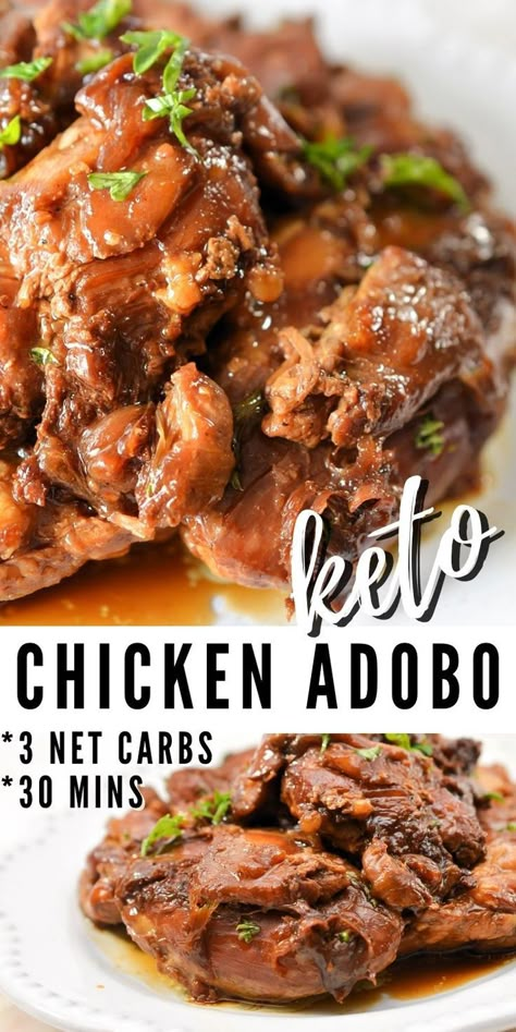 Keto Chicken Adobo, Instant Pot Chicken Low Carb, Keto Instapot Meals, Keto Chicken Thigh Recipes Instapot, Instant Pot Chicken Recipes Low Carb, Low Sodium Chicken Instant Pot Recipes, Insta Pot Keto Meals, Keto Instapot Chicken, Bariatric Instant Pot Recipes