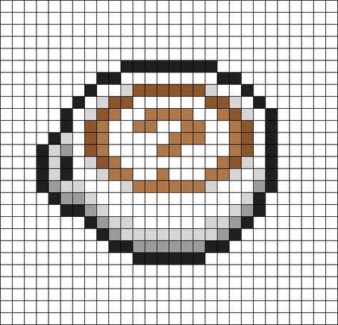 Coffee Perler Beads, Coffee Pixel Art, Riddler Question Mark, Perler Magnets, Pixels Art, Perler Creations, Graph Patterns, Perler Ideas, Kandi Ideas