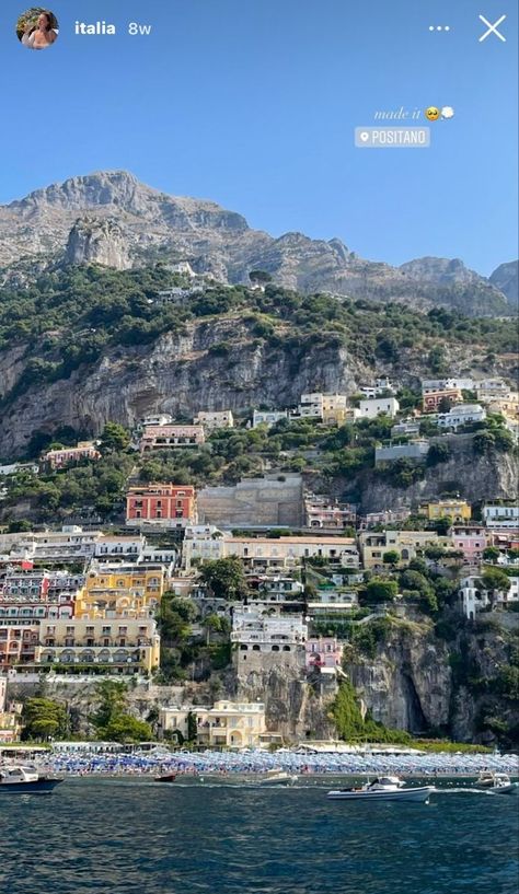 Positano Instagram Story, Postino Italy, Italy Instagram Story, Mediterranean Aesthetic, European Summer Aesthetic, Top Places To Travel, Italy Summer, Italy Aesthetic, Euro Summer