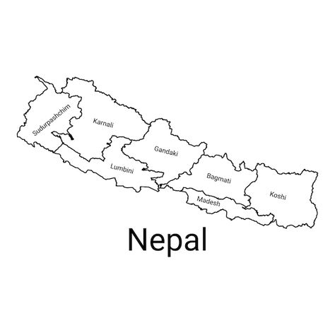 Map of nepal outline with province | Premium Vector #Freepik #vector #country-map #geography #map #nepal Map Of Nepal With Province, Map Of Nepal, Cristiano Ronaldo Goals, Ronaldo Goals, Geography Map, Map Outline, Drawn Map, Technology Icon, Vector Map