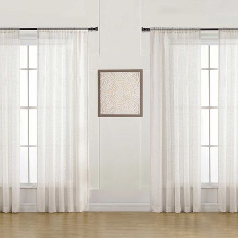 Sheer Curtains Bedroom, Sheers Curtains Living Room, B Smith, Sheer Linen Curtains, Pocket Window, Sheer Curtain Panels, King Bedroom Sets, Playroom Furniture, King Bedroom