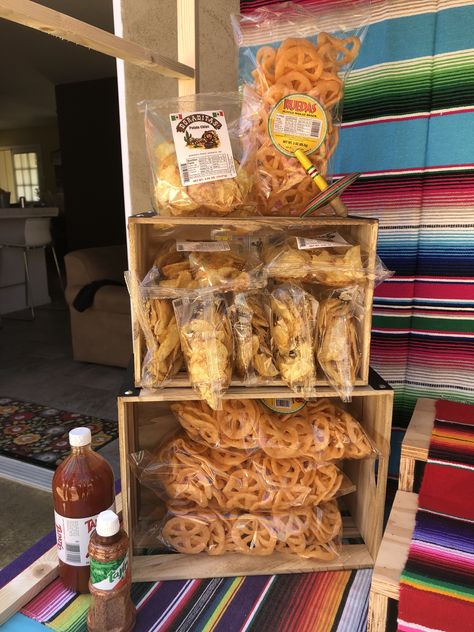 Desert Table Ideas Mexican, Ranchera Theme Party, Western Treat Table, Western Dessert Table Ideas, Antojitos Table, Cowboy Treat Table, Cowboy Theme Treat Table, Tostiloco Bar, Mexican Treat Table Ideas