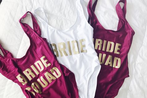 Custom Crew Swimsuit Gifts For Best Friends Wedding, Disneyland Bachelorette, Bride Squad Swimsuit, Squad Swimsuit, Bride Bathing Suit, Suit Bride, Best Friends Wedding, Beach Bridesmaid, Bach Weekend