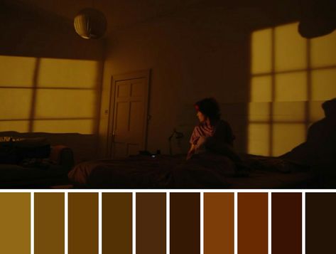 Film Color Theory, Ominous Color Palette, Color Theory Film, Colour Theory In Film, Monochromatic Cinematography, Films Color Palette, Analog Color Palette, Film Color Palette Cinema, Melancholy Color Palette