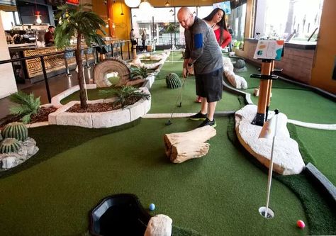 PBS Rancho News Backyard Mini Golf, Golf Zone, Golf N Stuff, Rock Climbing Walls, Large Castle, Golf Bar, Indoor Mini Golf, Sports Pub, Putt Putt Golf