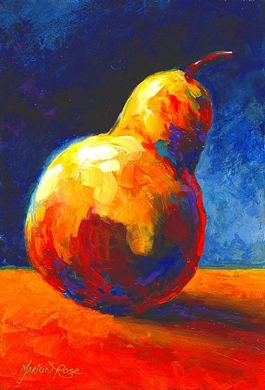 Pearfect! by Marion Rose Acrylic ~ 11 x 7.5 Split Complementary, Color Harmony, Rose Painting, Complementary Colors, Artist Canvas, Art Plastique, Contemporary Paintings, Trademark Fine Art, Wall Hooks