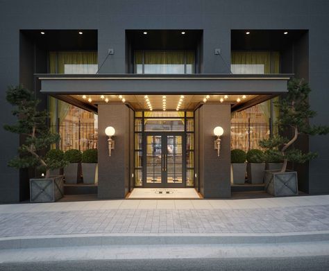 VGhlIEV4dGVyaW9yIEVudHJhbmNl Building Entrance Design, Ken Fulk, Cafe Exterior, Apartment Entrance, Hotel Facade, Modern Entrance Door, Retail Facade, Hotel Exterior, Building Entrance