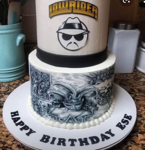 Lowrider Birthday Cake, Cholo Party Decorations, Gangster Party, Vegas Cake, Cholo Art, 85th Birthday, Custom Birthday Cakes, Car Cake, Dream Cake