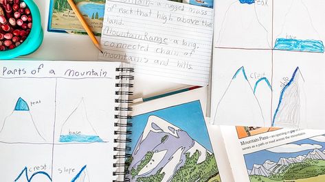 Mountain (Alpine) Biome Unit Study – Little School of Smiths Mountain Unit Study, Watercolor Mountains Tutorial, Biomes Activities, Blue Food Coloring, Science Curriculum, Biome, Unit Study, Homeschool Science, Physical Science