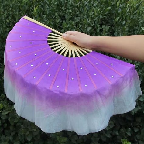 Buy 2pcs Chinese Short Bellydance Fan 30cm Bamboo+10cm Half Circle Silk Veil Pairs Yangko Dance Bamboo Fans Hand Dye Adults Hot Sell at Aliexpress for . Find more 200000532, 200001881 and  products. Enjoy ✓Free Shipping Worldwide! ✓Limited Time Sale ✓Easy Return. Silk Veil, Chinese Dance, Belly Dancing, Half Circle, Belly Dance, Teaching Ideas, Hand Dyeing, Veil, Limited Time