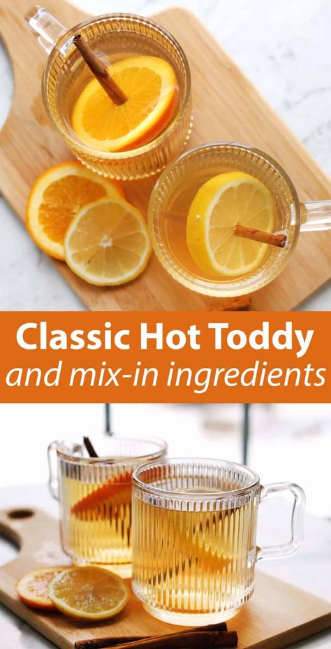 Classic Hot Toddy - A Beautiful Mess Hot Totty Recipe, Classic Hot Toddy Recipe, Hot Toddy Recipe, Toddy Recipe, Fun Drink Recipe, Hot Toddies Recipe, Hot Cocktails, Natural Recipes, Hot Toddy