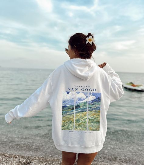 Van Gogh Hoodie, Vincent Van Gogh Landscape from Saint-Remy,Van Gogh Sweatshirt,Art Sweatshirt,Art Crewneck,Art Hoodie,Artists Gitf Van Gogh Hoodie, Vincent Van Gogh Landscape, Tshirt Inspiration, Van Gogh Landscapes, Art Sweatshirt, Art Hoodie, Inspirational Tshirts, Vincent Van, Casual Clothes