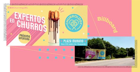 Churrology Churros and snacks. Visual Identity on Behance Mexican Treats, Visit Mexico, Branding Identity, Corporate Branding, Visual Identity, Brand Identity, Coffee Shop, Beautiful Colors, Im Not Perfect