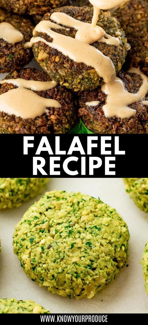 Falafel is easy to make, crispy and flavorful. This Falafel recipe can be baked, fried, and even frozen to enjoy later. Falafel Oven Baked, Raw Falafel Recipe, How To Make Falafel Balls, Lebanese Falafel Recipe, Easy Falafel Recipe, Baked Falafel Recipe, Falafel Recipe Easy, Nara Smith, Homemade Falafel