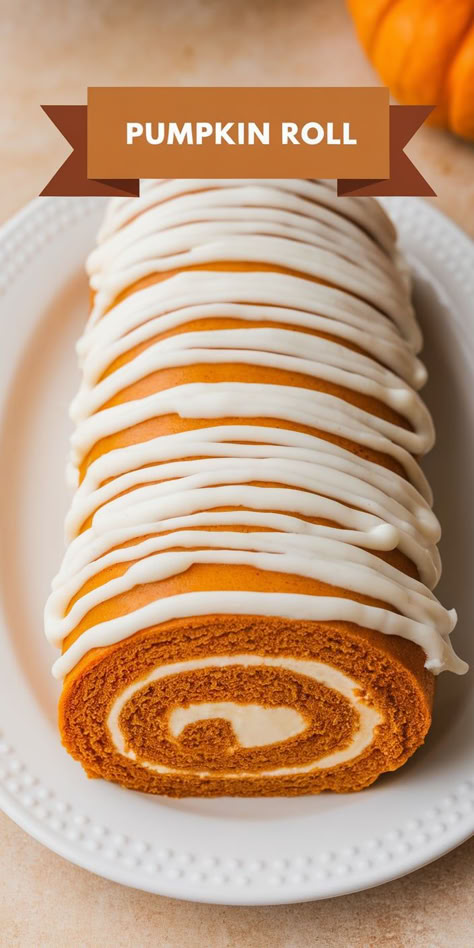 A perfect blend of spiced pumpkin cake and creamy filling, this pumpkin roll is a delightful dessert that’s as beautiful as it is delicious—ideal for fall celebrations! Pumpkin Cake Filling, Pumpkin Roll Cake, Pumpkin Rolls Recipe, Pumpkin Roll, Spiced Pumpkin, Spice Cake, Roll Cake, Pumpkin Cake, Cream Cheese Frosting