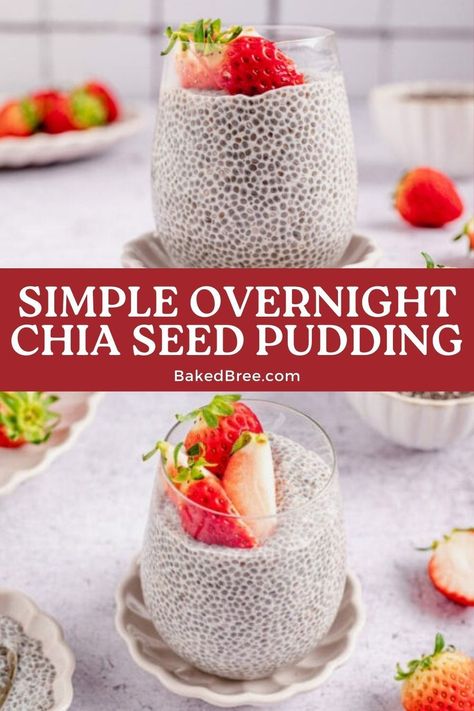 Simplify your breakfast routine with our Quick & Easy Overnight Chia Pudding recipe! Combine chia seeds, almond milk, and optional honey in a jar, chill overnight, and wake up to a ready-to-eat treat. Vanilla Chia Seed Pudding Recipe, Overnight Chia Seed Pudding, Chai Pudding, Baked Bree Recipe, Vanilla Chia Seed Pudding, Overnight Chia Pudding, Chia Pudding Breakfast, Overnight Chia, Chia Pudding Recipe