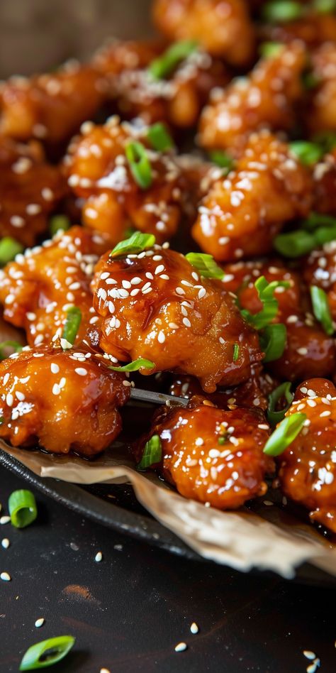 Sesame Chicken [40 Minutes] - Chasety Best Sesame Chicken Recipe, Sesame Oil Chicken Recipes, Sesame Chicken Not Fried, Chinese Takeout Sesame Chicken, Seaseme Honey Chicken, Chinese Food Aesthics, Sesame Chicken Recipe, Homemade Chinese Food, Sesame Chicken