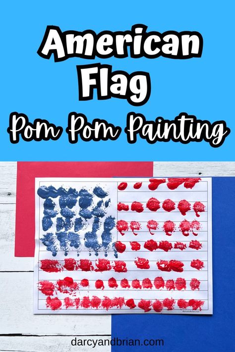 Discover a fun and educational pom pom flag painting project perfect for kids. This easy art activity helps enhance fine motor skills and teaches children about the American flag. Ideal for 4th of July activities and summer crafts, this US flag art project suits preschoolers and kids of all ages. Learn how to make this patriotic craft easily with basic supplies. Explore creative methods and let your children enjoy this delightful painting experience. Paper Christmas Wreath, Sun Craft, Easy Pom Pom, Milk Carton Crafts, Painting Crafts For Kids, Paper Wreath Diy, Craft Paper Design, July Activities, Sun Crafts