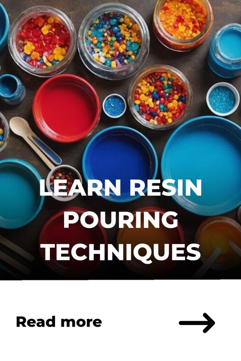 Jars of colorful resin pigments with text: "Learn Resin Pouring Techniques". Resin Art Ideas, Diy Resin Coasters, Ocean Wave Art, Resin Pouring, Ocean Waves Art, Resin Decor, Resin Coasters, Resin Artwork, Wave Art