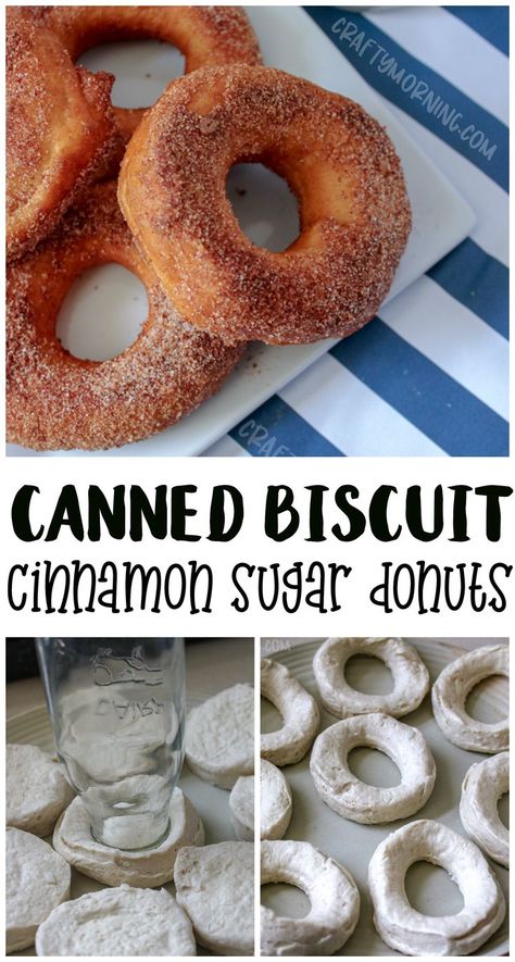 What Can You Make Out Of Canned Biscuits, Breakfast With Canned Biscuits, Donuts From Biscuits, Recipe Using Canned Biscuits, Using Canned Biscuits, Doughnuts Easy, Easiest Breakfast, Canned Biscuit, Doughnut Recipe Easy