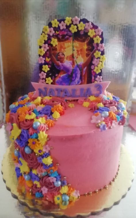 Isabel Encanto buttercream cake Isabela Encanto Cake, Hot Air Balloon Party Theme, Encanto Cake, Hot Air Balloon Party, Balloon Party, Buttercream Cake, Party Balloons, Air Balloon, Birthday Cakes