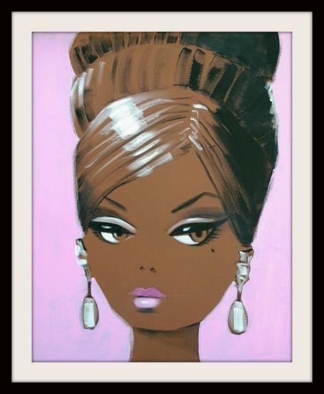 Welcome To The Dollhouse, Barbie Art, Barbie Inspired, Black Barbie, For Sale, Hair, Black, Art