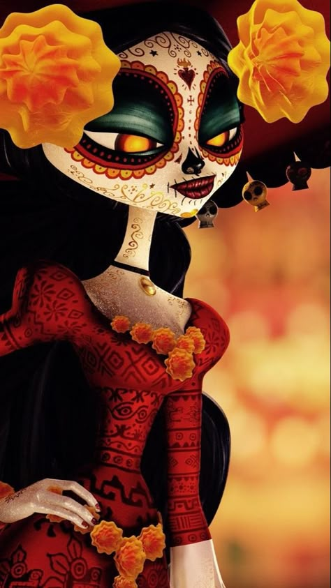 La Muerte Book Of Life Makeup, Book Of Life Movie, Day Of The Dead Makeup, Catrina Tattoo, Sugar Skull Artwork, Whats Wallpaper, Dead Makeup, Modele Pixel Art, Day Of The Dead Art