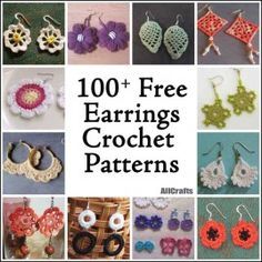 100+ Free Crochet Earrings Patterns Earring Crochet, Spring Hair Accessories, Beau Crochet, Crochet Jewlery, Leftover Yarn, Earrings Crochet, Confection Au Crochet, Crochet Jewelry Patterns, Crochet Earrings Pattern