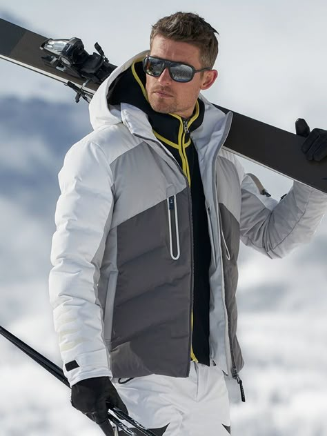 Men's Ski Jackets Men Ski Outfit, Ski Fashion Men, Ski Outfit Men, Mens Ski Wear, Apres Ski Outfits, Ski Instructor, Ski Jacket Mens, Ski Outfit, Outfit Uomo