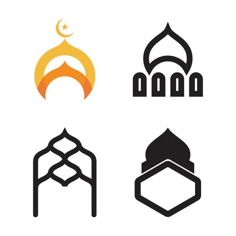 Islamic logo, Mosque Islamic Logo, Mosque Art, Islamic Design, Logo Icons, Vector Art, Vector Free, Illustration Art, ? Logo, Art