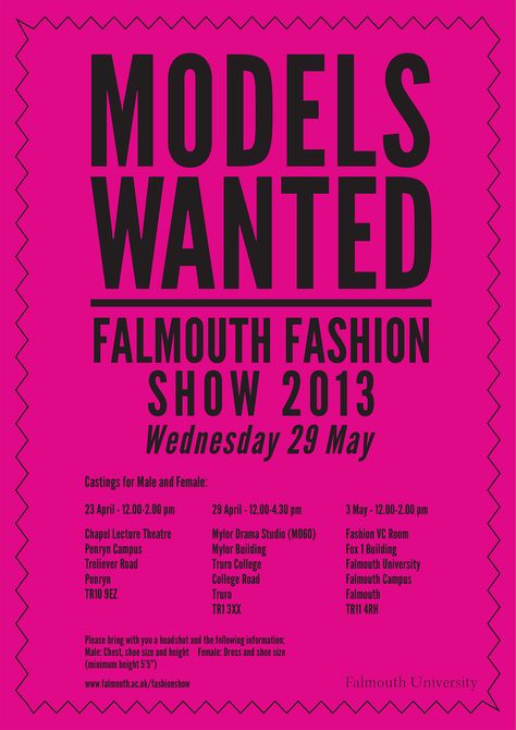 Fashion show models wanted poster Model Wanted Poster, Catwalk Tips, Model Casting Call, Fashion Catwalk, Male Chest, Model Casting, Wanted Poster, Models Needed, Models Wanted