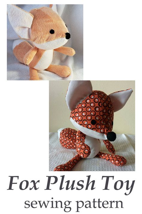 Fox Soft Toy Pattern Sewing, Plush Toy Sewing Pattern Free, Fox Toy Sewing Pattern, Fox Stuffed Animal Pattern Free, Fox Plush Pattern Free, Stuffed Fox Sewing Pattern Free, Fox Plushie Pattern, Free Fox Sewing Pattern, Animal Plushie Pattern