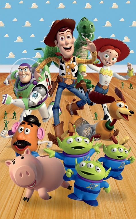 Toy Story Wallpaper Iphone, Wallpaper Toy Story, Toy Story Wallpaper, Toy Story Pictures, Dibujos Toy Story, Wonderland Artwork, Farm Animals Birthday Party, Baby Birthday Decorations, Peppa Pig Birthday Party