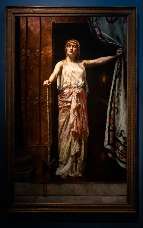 33 Clytemnestra, John Collier, 1882 John Collier, Istoria Artei, John Everett Millais, Pre Raphaelite, Mythology Art, Wall Art Canvas Painting, Classical Art, Vintage Artwork, Vintage Wall Art