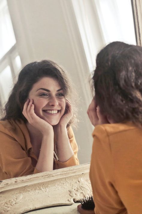 Photo of Woman Looking at the Mirror Life Changing Affirmations, Mirror Photography, Color Test, Better Person, People Fall In Love, Photos Hd, New Images, Years Younger, Photos Of Women