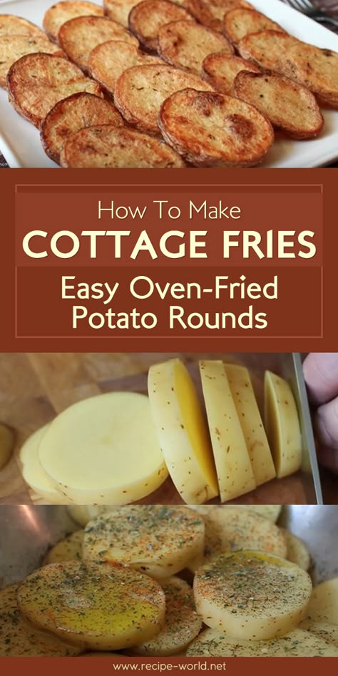 Bake Potatoes In Oven, How To Bake Potatoes, Cottage Fries, Potato Recipes Crockpot, Russet Potato Recipes, Oven Fried Potatoes, Potato Baked, Potato Rounds, Perfect Baked Potato