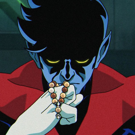 x-men '97 icon. xmen. marvel animation. nightcrawler. kurt wagner. Night Crawler Pfp, X Men Widget, Kurt Wagner Pfp, Nightcrawler Aesthetic, Nightcrawler Pfp, X Men Pfp, Kurt Wagner Wallpaper, Nightcrawler Icon, Kurt Wagner Icon