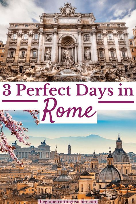 Best Places To Go In Rome, Three Days In Rome, Rome Itinerary 3 Days, Sorrento Honeymoon, Rome Honeymoon, Rome Sightseeing, Travel To Rome, 3 Days In Rome, Rome Vacation