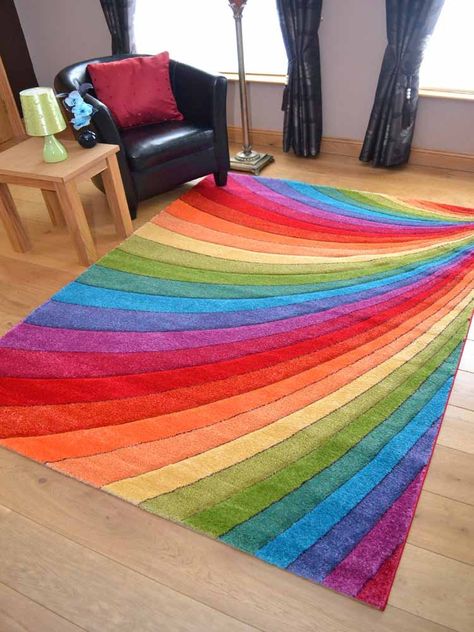 Candy Multicoloured Rainbow Design Rug. Available in 6 Sizes (120cm x 170cm): Amazon.co.uk: Kitchen & Home Long Hall, Rainbow Bedroom, Rainbow House, Hall Runner, Rainbow Rug, Rainbow Room, Rainbow Nursery, Rainbow Decorations, Big Girl Rooms