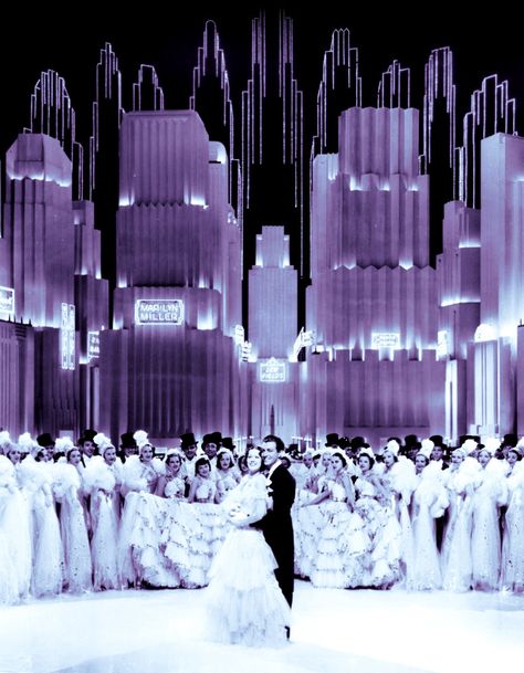 'Broadway Melody of 1936' Hollywood Art Deco, Theatre Architecture, Interior Art Deco, Busby Berkeley, Eleanor Powell, Theater Architecture, Tv Set Design, Robert Taylor, Music Theatre