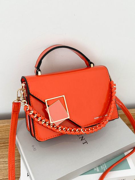 Trendy Bags 2023, Orange Handbag, Orange Purse, Cute Mini Backpacks, My Style Bags, Girly Bags, Fancy Bags, Orange Bag, Simple Bags