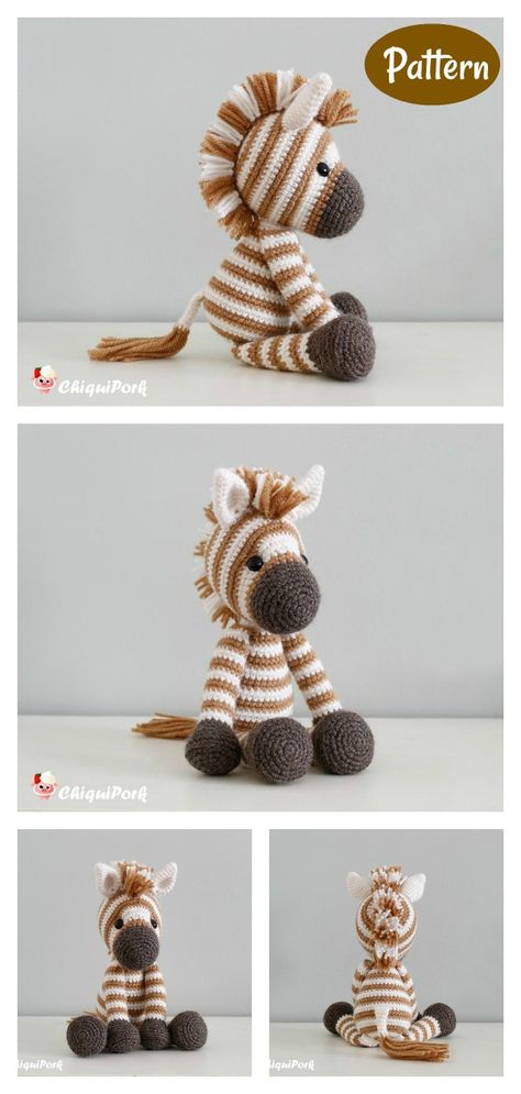 7 Amigurumi Zebra Free Crochet Pattern and Paid - Page 2 of 2 Crochet Jungle Animals, Crochet Zebra Pattern, Animal Themed Nursery, Crochet Zebra, Crochet Christmas Gifts, Toy Crochet, Crochet Amigurumi Free Patterns, Themed Nursery, Crochet Animal Patterns