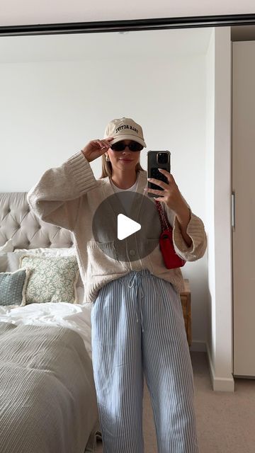 Mia Luckie on Instagram: "A comfy weekend outfit   Save for outfit inspo for the sunshine we’re getting tomorrow!   Weekend outfit ideas, casual outfit, striped linen trousers, comfy outfit, classic style   #comfycasual #weekendoutfit #outfitideasforyou" Stripe Trousers Outfit, Comfy Weekend Outfit, Striped Linen Pants Outfit, Striped Trousers Outfit, Trousers Outfit Winter, Linen Trousers Outfit, Weekend Outfit Ideas, Linen Pants Outfit, Outfit Ideas Casual