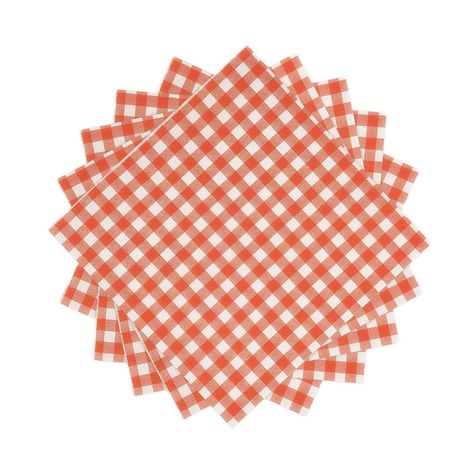 PRICES MAY VARY. With ample quantity, these vivid orange gingham cocktail napkins include 100 cocktail-size napkins (5’’x 5’’), ensuring your party guests always have these practical serviettes close at hand. Highly Absorbent and Durable: Each checkered paper napkin has 3 layers to ensure sufficient thickness for durability and absorbency while maintaining a soft texture. Purchasing in bulk:Our orange beverage napkins are packed in counts of 100. You might appreciate the option of bulk purchasin Gingham Party, Checkered Paper, Gingham Napkins, Farm Themed Party, Fall Picnic, Garden Party Birthday, Picnic Wedding, Orange Plaid, Entertainment Bar