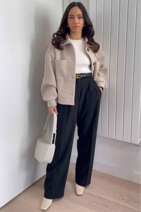 Elegant Belt curated on LTK Curvy Work Outfit, Curvy Winter Outfits, Autumn Outfits Curvy, Office Ootd, Corporate Girly, Casual Work Outfits Women, Smart Casual Work Outfit, Office Fits, Jacket Outfit Women