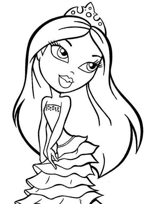 Yasmin Bratz, Bratz Coloring, Toddler Coloring Book, Hello Kitty Coloring, صفحات التلوين, Free Adult Coloring Pages, Princess Coloring Pages, Unicorn Coloring Pages, Princess Coloring